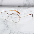 Metal Anti Blue Light Blocking Glasses Polygon Optical Glasses Frames for Men and Women