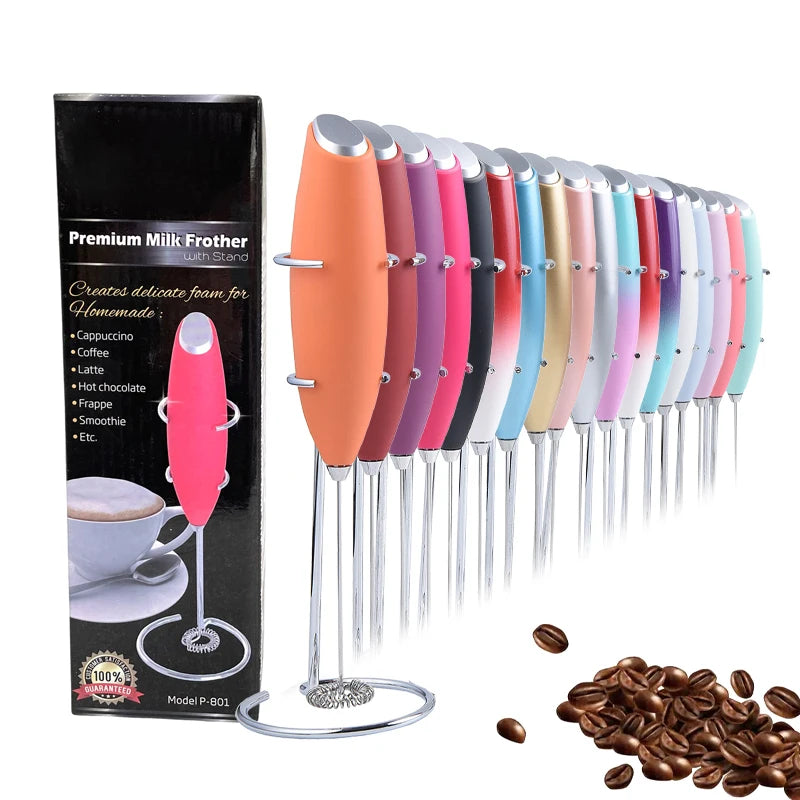 Electric Portable Milk Frother Battery Operated Stainless Steel Milk Frother