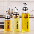 New Design 360ml Glass Jar Plastic Top Gravity Vinegar and Olive Oil Pot Cooking Vegetable Kitchen Oil Dispenser