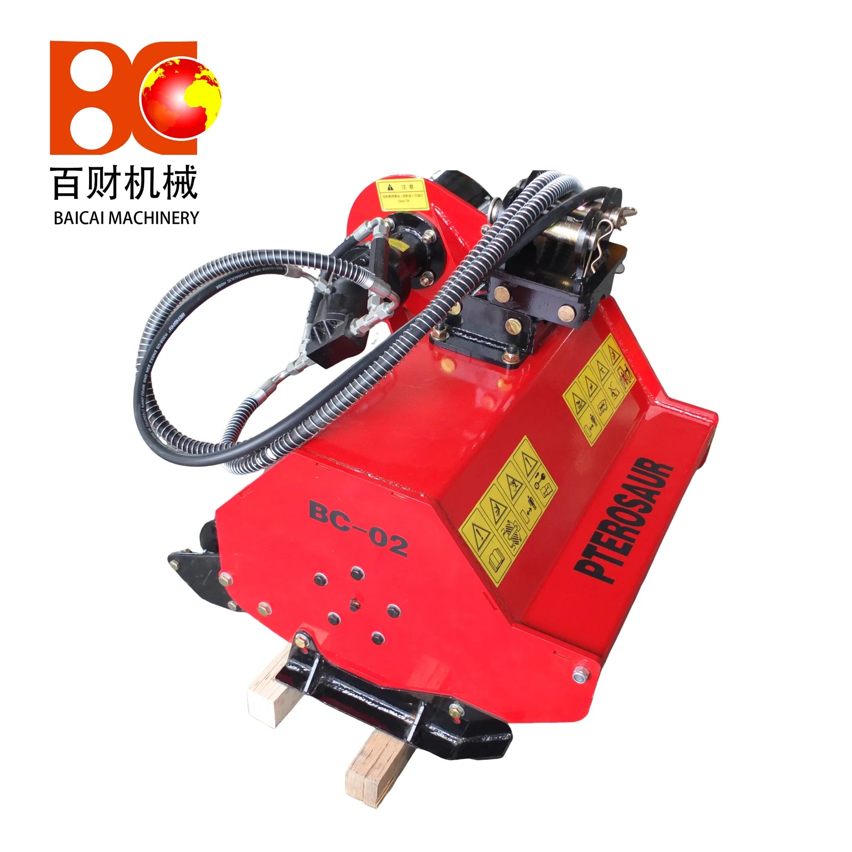 Tractor Mounted Mulcher Middle Duty Excavator Loader Slasher Lawn Mower Rotary Flail Mower Rotate the Blade 360 Flail Mower