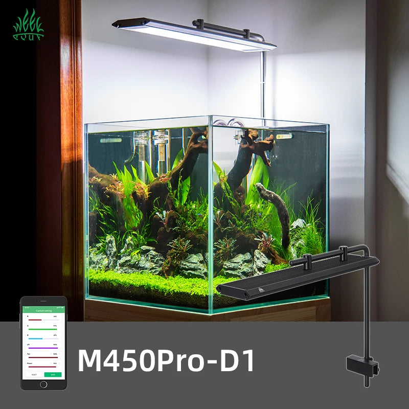 WEEKAQUA M450D PRO Sametal Aquarium Light Holder Hanger Bracket Nano Aquarium Light LED 90 IP65 B22 Aluminum Heat Sink 1 - 60 95