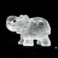 Huiying Hot sale natural crystal carving gemstone Clear quartz hand made elephants for decoration 2 inch