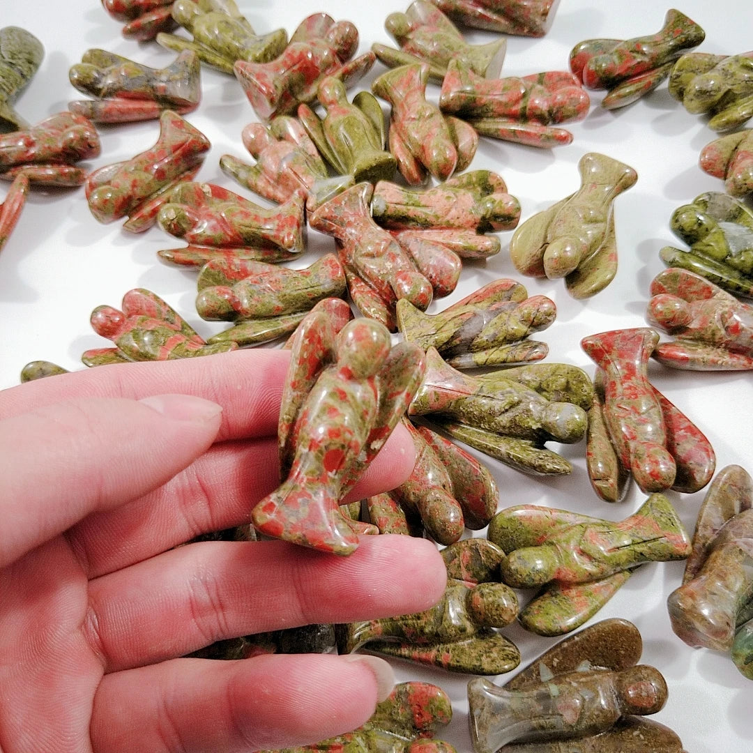 Huiying Wholesale Unakite Angels Handmade Decorative Angels Crafts