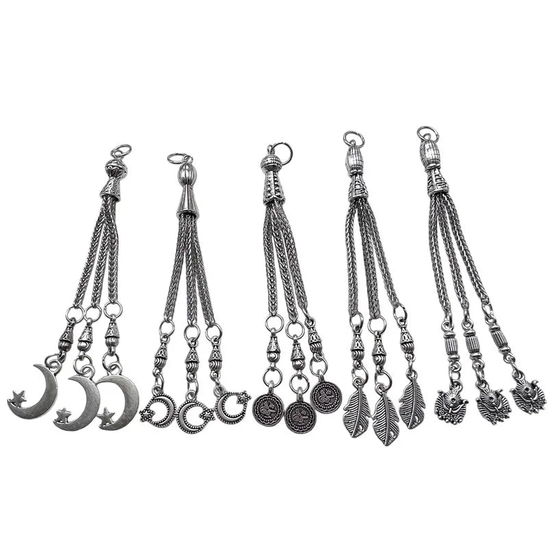 Mecrt Alloy Islamic Misbaha Tasbih Jewelry Accessories Tassel Pendant Dhikr Prayer Beads Subha Muslim Misbahah Counting