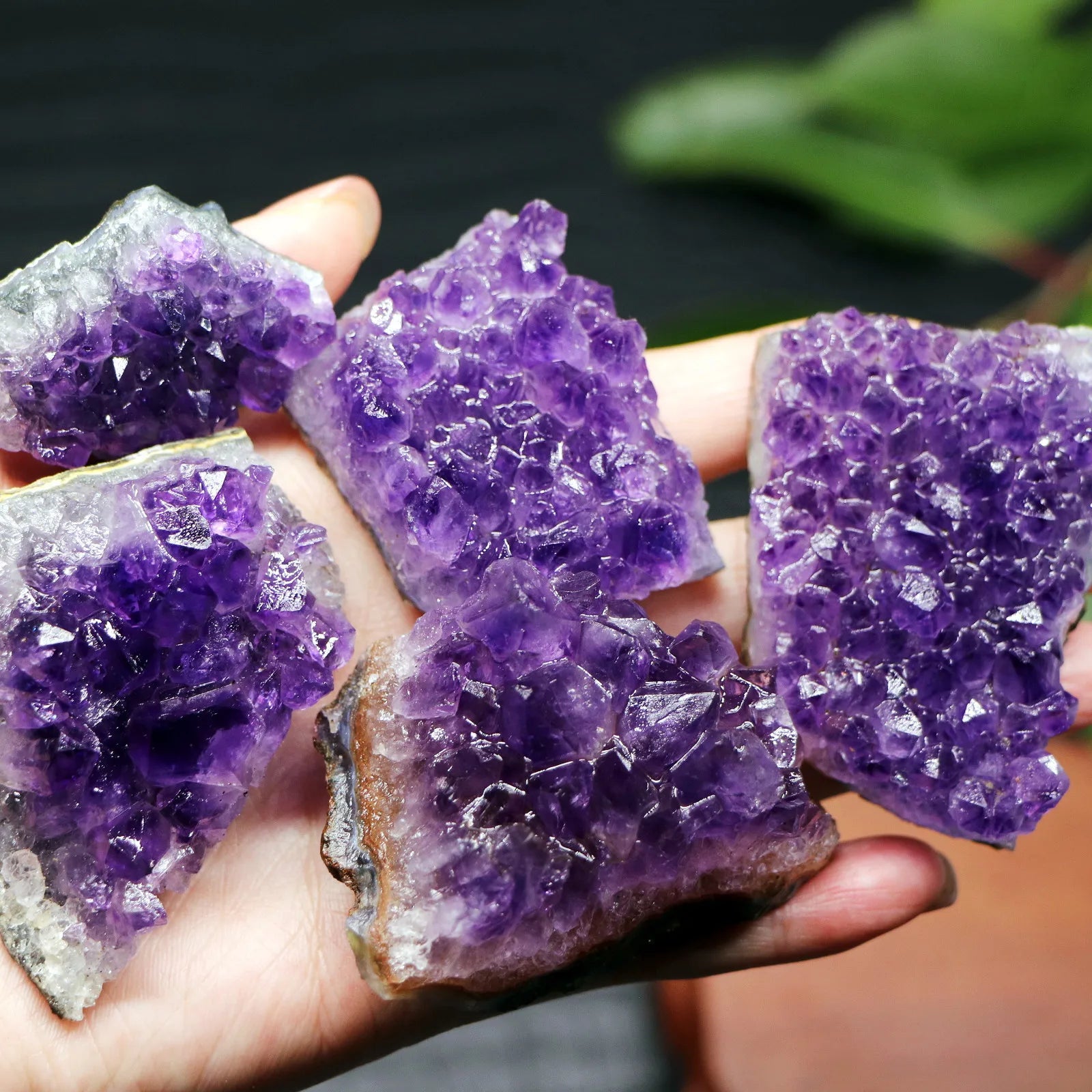 Natural Amethyst Crystal Mineral Specimen Carved Cave Eco-friendly Engraved Degaussing Purified Stone Brothers Crystal Crafts