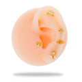 Customized Threaded Gold Plated G23 Titanium Implant Piercing Body Jewelry for Sensitive Ears