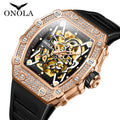 Diamond Watch Men Brand ONOLA Luxury Automatic Mechanic Fashion Watches Man Waterproof Montres Pour Hommes Clock