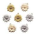 Sunflower Charms Alloy Vintage Flower Pendants Jewelry Making Accessories for DIY Earrings Necklace Bracelet Crafts Supplies
