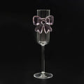 Wholesale Customized 3D Bow Glass Taper Candlestick Candle Holders Lanterns for Table Wedding