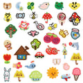 Assorted Child Cognition Cute Things Pattern Small Iron on Embroidered Patches for Bady Clothes
