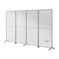 Portable Mobile Folding Room Dividers Office Privacy Screen Partition Whiteboard Screen Partition With Wheels