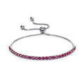 925 Sterling Silver Tennis Bracelet 18K Gold Plated 2.5mm Round Cut Zirconia Adjustable Bracelets