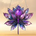 Acrylic Lotus Pendant Window Decoration Home Decor Garden Natural Raw Crafts Sun Catcher