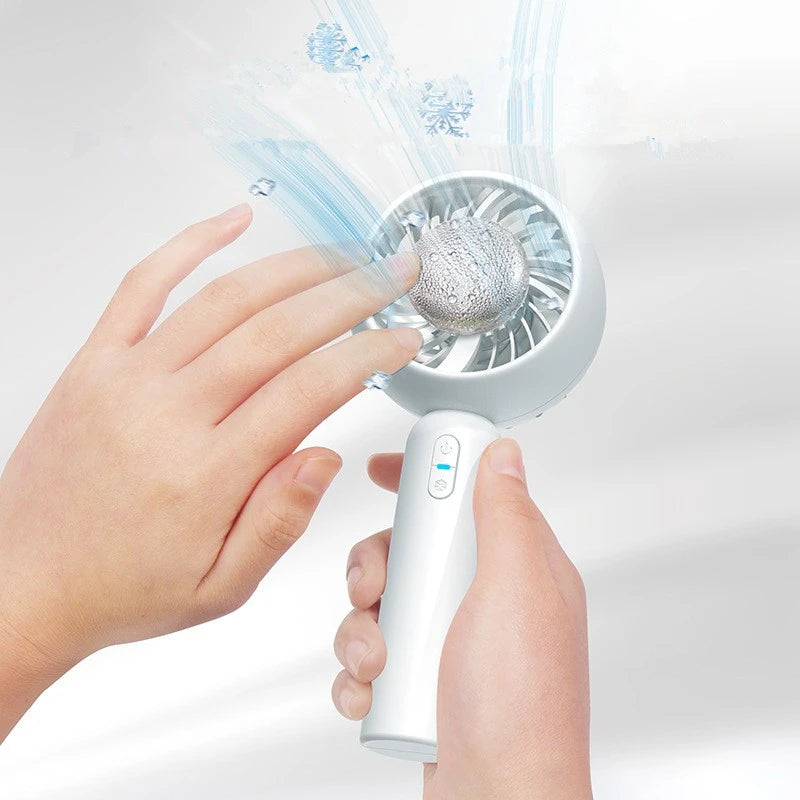 Air Conditioner Fan the Mini Portable Ice Cooling Refrigerating Pad Handheld Cooling Fan That Blows Cold Air