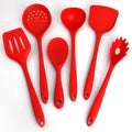 Heat Resistant 6 Piece Kitchenware Tool Spoon Whisk Tongs Non-stick Cooking Spatula Silicone Kitchen Utensil Set