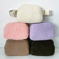 Wholesale Premium Women's Fleece Sherpa Waist Belt Bag with Metal Zipper Durable Crossbody Fanny Pack