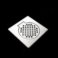 HF 6 Inch 150mm 304 Stainless Steel Square Eco Friendly Bathroom Hotel Shower Drain Cover Balcony Floor Strainer Toilet Drainer