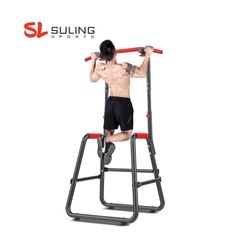 Multifunctional Home Gym Equipment Adjustable Steel Parallel Bar Station Power Tower Rack for Pull-up Dip Fitness Equipment