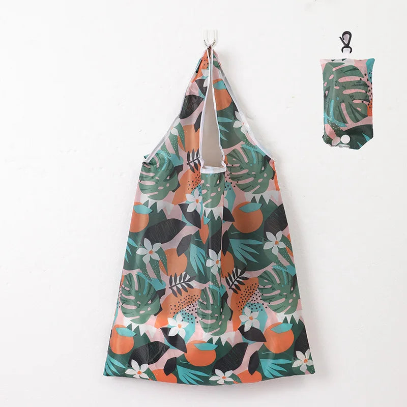 Folding Shopping Bags Eco-friendly Bags Creative Flower Cloth Gift Bags Polyester Collection