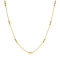 Waterproof 18K Gold Plated Stainless Steel Jewelry Charm Bead Chain Choker Necklace for Girls