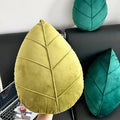 Super Soft Green Plant Pillow Cozy Leaf Shape Pillow Simple Fabric Waist Pads Adorable Leaf Pillow Cushions Bed Decorations