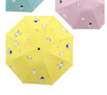 Cartoon Astronaut Printed Waterproof Windproof Folding Umbrella for Girls for Rain Sun Protection Outdoor Tours Activities