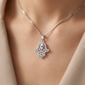 Wholesale Charm Pendant Jewelry Rhodium Plated Cubic Zirconia Devil Eye Religious Pendant 925 Sterling Silver Fine Jewelry