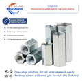 High Quality Carbon Steel Hexagonal Coupling Nuts Zinc Plated Nut Insert Non-Standard Metric Certificate Grade 4/8/10 Mining