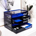 Acrylic 3mm Thick High Transparency Multilayer Klein Blue Drawer Box Storage for Jewelry