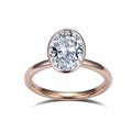 MSR-1179 18K Gold Customized 2.09CT D VVS2 HPHT Oval Lab Diamond Solitary Ring