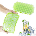 Flexible  Safe 37 Cavity Honeycomb Food Grade Silicon Iced Trays With Removable Lid for Chilled Drinks Whiskey  Cocktails