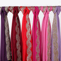 Luxury Gold Chiffon Head Scarf Solid Soft Long Muslim Scarves for Women Hijab Shawl and Wrap Foulard Hot Sale