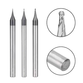LISCA 4MM Shank Micro Ball Nose Tungsten Carbide Bit 0.2-0.9mm 4 Flutes Milling Cutter CNC HRC55 Carbide End Mills