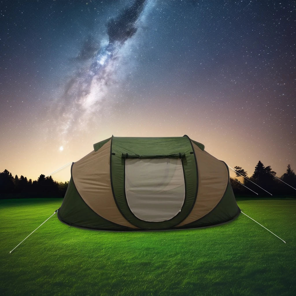 2-3 Person Large Detachable Floor Fiber Glass Pop-up Automatic Pole Tent New Design Single Double Layers Made Polyester Fabric