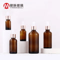 10ml 15ml 20ml 30ml 50ml 100ml Green Amber Blue Serum Round Dropper Glass Essential Oil Cosmetic Bottles with Screen Printing