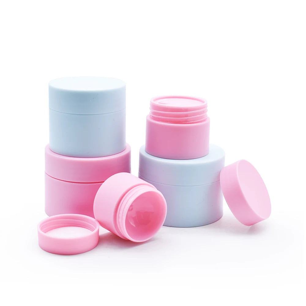 Cosmetic Lovely Mini Makeup Jar 5g Matte White Black Pink Blue PP Plastic Jar