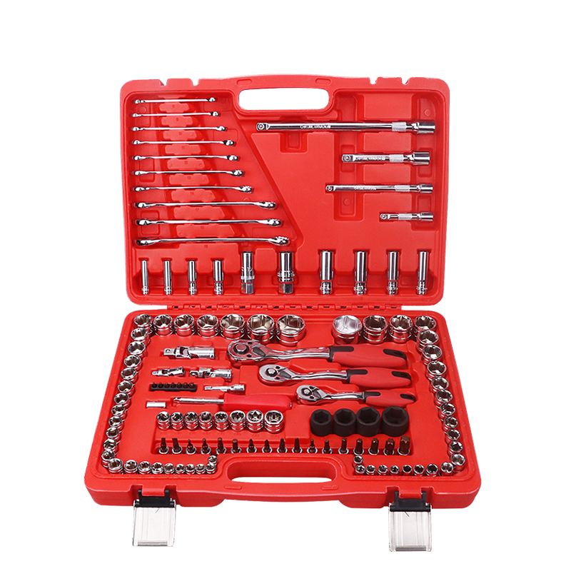 GATmatic Auto Repair Box Kit Customizable Deep Socket Wrench Set Carbon Steel Ratchet Hand Operated Handles OEM Hard-Case 1 Year