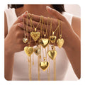 Fashion Accessories Anti Tarnish Jewelry Stainless Steel Openable Zirconia Heart Shaped Photo Locket Pendant Necklace for Women