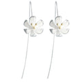 Wholesale 925 Silver Flower Earings Elegant Lotus Long Drop Earring for Women 2020