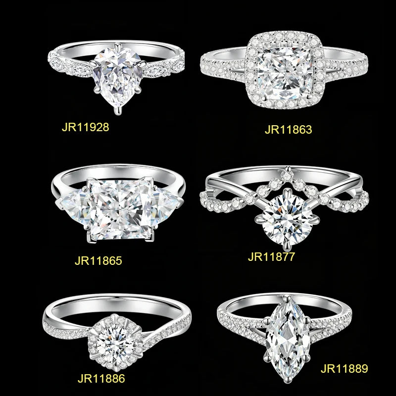 Wholesale Price Jewelry Bling Cubic Zircon Stones 925 Silver Women's Ring for Promotional Program