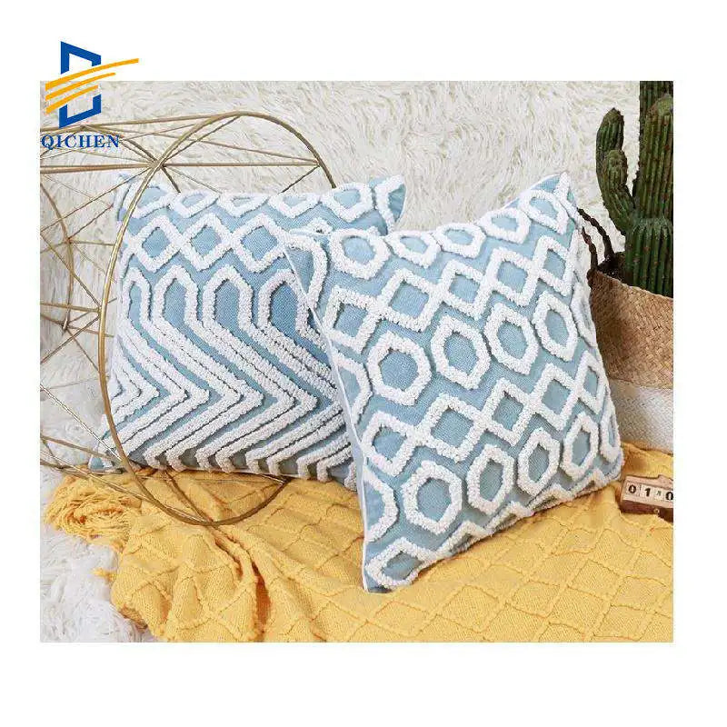 Innermor Soft Embroidery Cotton Tufted Cushion Case Boho Pillow Case Geometric Decorative Luxury Modern Living Room Sofa Sets