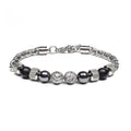 Hot Wholesale Stainless Steel Adjustable Chain Link Wristband Gold Plated Tiger Eye Bead Bracelet Trendy Male/Female Jewelry