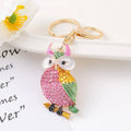 Factory Price Bird Owl Keychain OEM Order Factory Diamond Customize Metal Key Ring Car Bag Phone Accessories Key Chain Gift