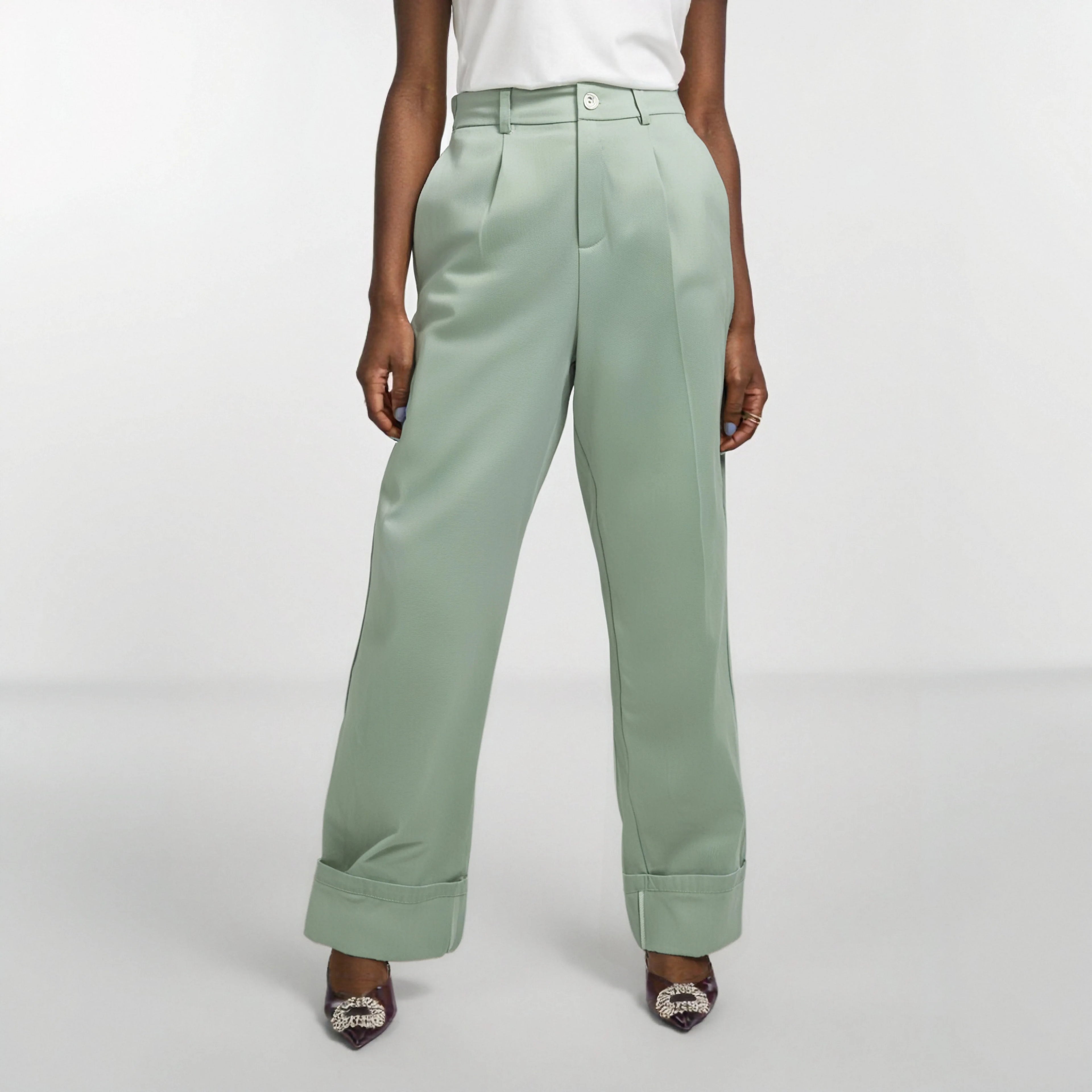 Mint Pants Women for Autumn Straight Leg Work Pants Women Women Work Pants Office