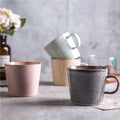 Custom Spring Summer Warm Color Gold Rim Kiln Glaze Ceramic Hand Painted Coffee Milk Mug Ceramic Cups with logo