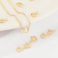 Sterling Silver 925 Lobster Clasp 18K Gold Plated Necklace Clasp 5mm Round Spring Clasp