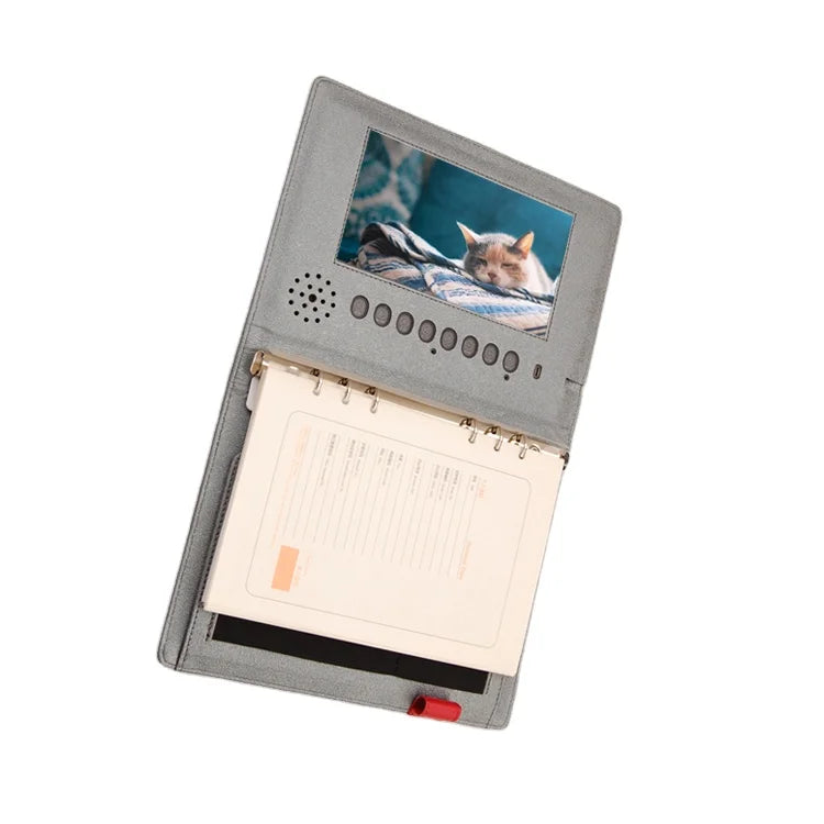 Adaptao Notebook Power Bank with Card LCD Display Novelty Notebook Video Placa Camara De Tarjeta Notebook Cover