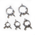 10pcs Stainless Steel Round Spring Clasps Hooks for Bracelet Clavicle Necklace Clasp Connectors DIY Jewelry Making Supplies
