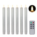 Set of 2 Real Wax Wedding Electric Flameless Battery Operated LED Taper Candle with Remote Control