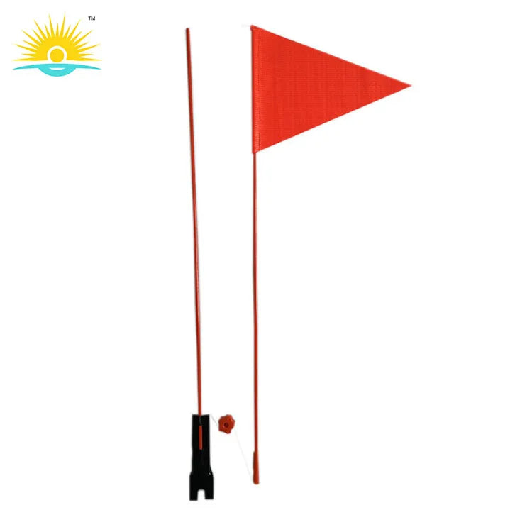 Cheap Custom Bicycle Flags Polyester Material Custom Logo Printing Bike Advertising Safety Flags Lightweight